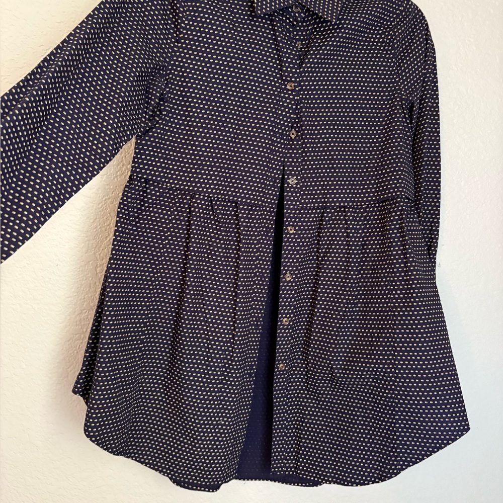 Maeve Anthropologie Blouse Tunic Small Layered Look 100% Cotton EUC - Picture 6 of 11